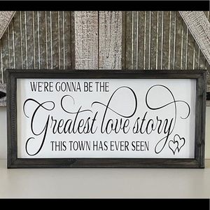 Love Story farmhouse sign